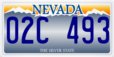 NV license plate 02C493