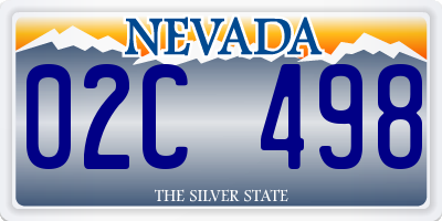 NV license plate 02C498