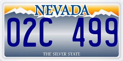 NV license plate 02C499