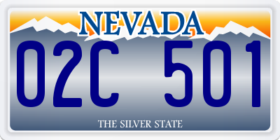 NV license plate 02C501