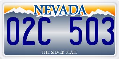 NV license plate 02C503