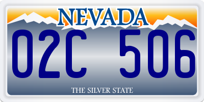 NV license plate 02C506