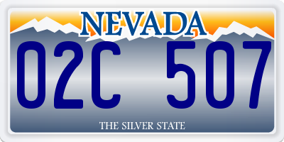 NV license plate 02C507