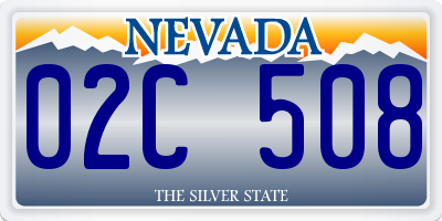 NV license plate 02C508