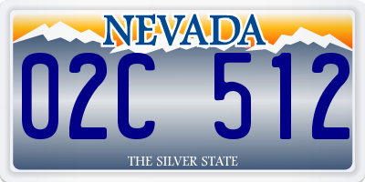 NV license plate 02C512