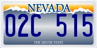 NV license plate 02C515