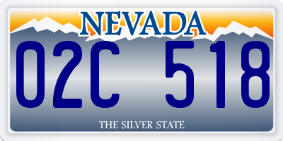 NV license plate 02C518