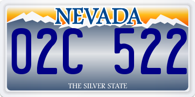 NV license plate 02C522