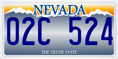 NV license plate 02C524
