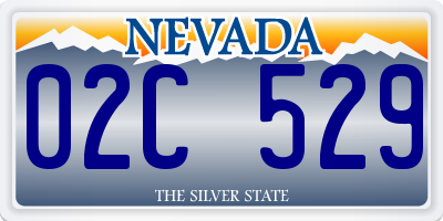 NV license plate 02C529