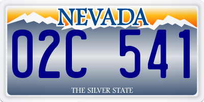 NV license plate 02C541