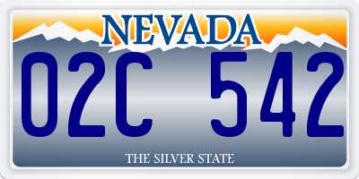 NV license plate 02C542