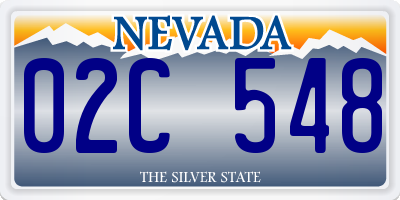 NV license plate 02C548