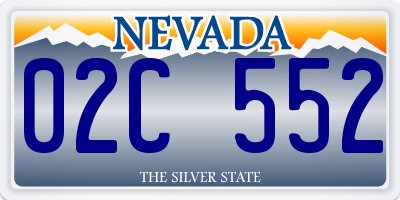 NV license plate 02C552