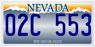 NV license plate 02C553