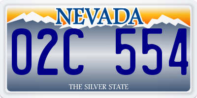 NV license plate 02C554