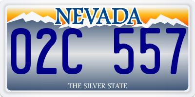 NV license plate 02C557