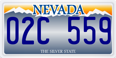 NV license plate 02C559