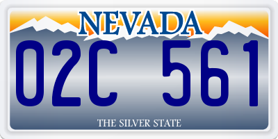 NV license plate 02C561