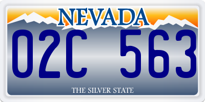 NV license plate 02C563