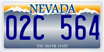 NV license plate 02C564