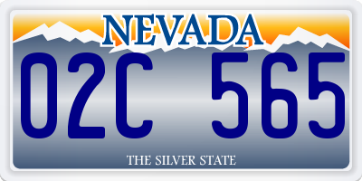 NV license plate 02C565