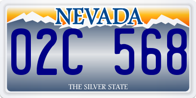 NV license plate 02C568