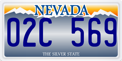 NV license plate 02C569