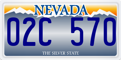 NV license plate 02C570