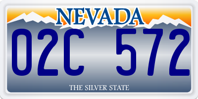 NV license plate 02C572