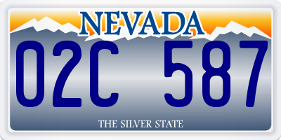 NV license plate 02C587