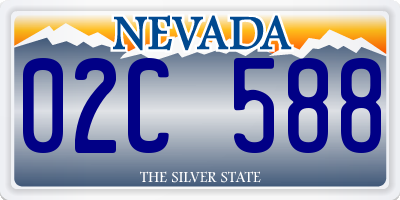 NV license plate 02C588