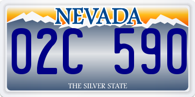 NV license plate 02C590