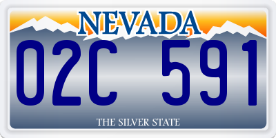 NV license plate 02C591