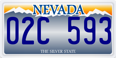 NV license plate 02C593