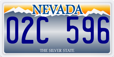 NV license plate 02C596