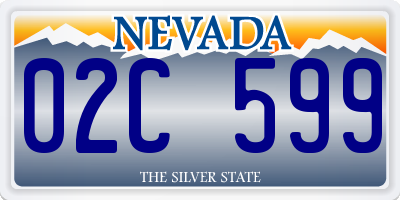 NV license plate 02C599