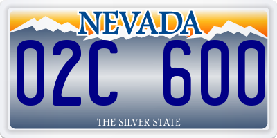 NV license plate 02C600