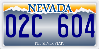 NV license plate 02C604