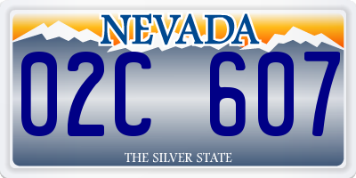 NV license plate 02C607