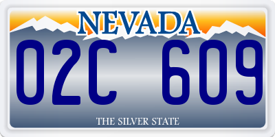 NV license plate 02C609