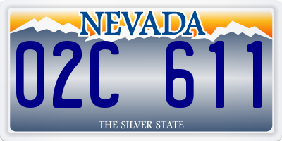 NV license plate 02C611