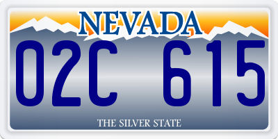 NV license plate 02C615