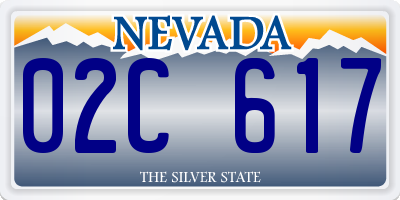 NV license plate 02C617