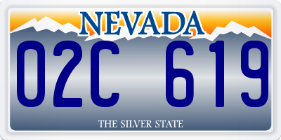 NV license plate 02C619