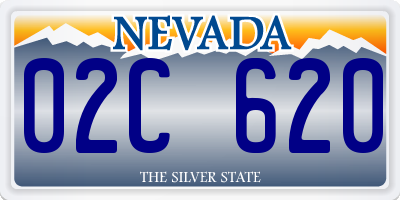 NV license plate 02C620