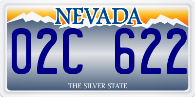 NV license plate 02C622