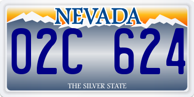 NV license plate 02C624
