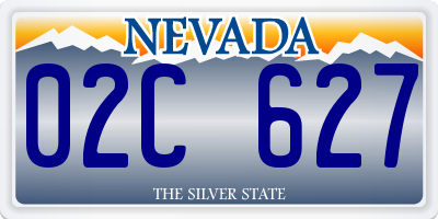 NV license plate 02C627