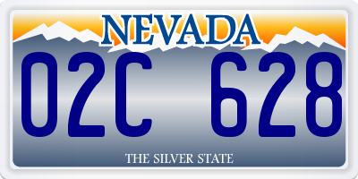 NV license plate 02C628